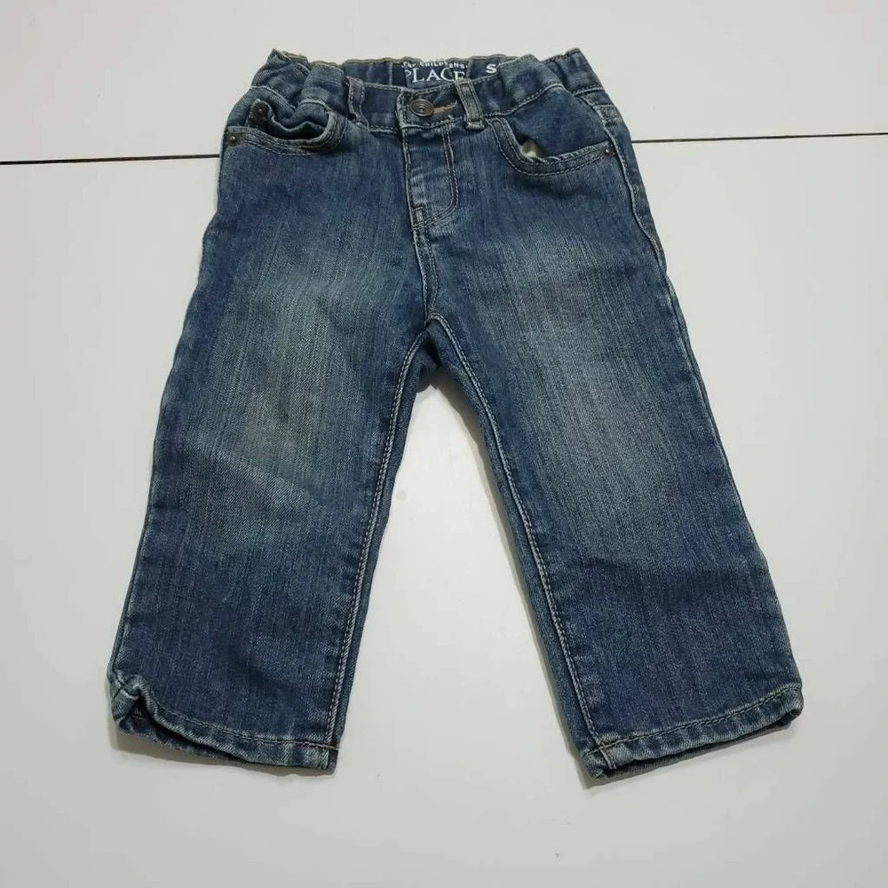 The Children's Place Unisex Skinny Jeans Blue Pockets Medium Wash Denim 12-18 M